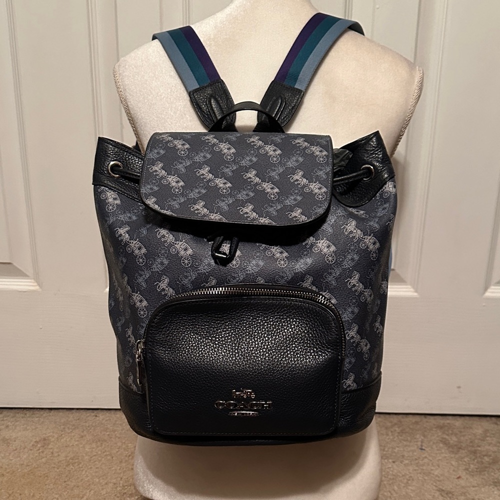 Coach Blue and Gray Women's Backpack